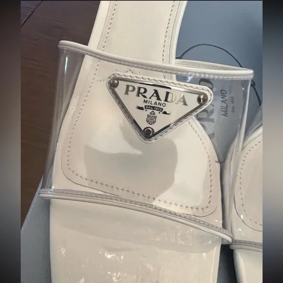 Prada Plexiglas 65mm Mule Sandals - Picture 2 of 6